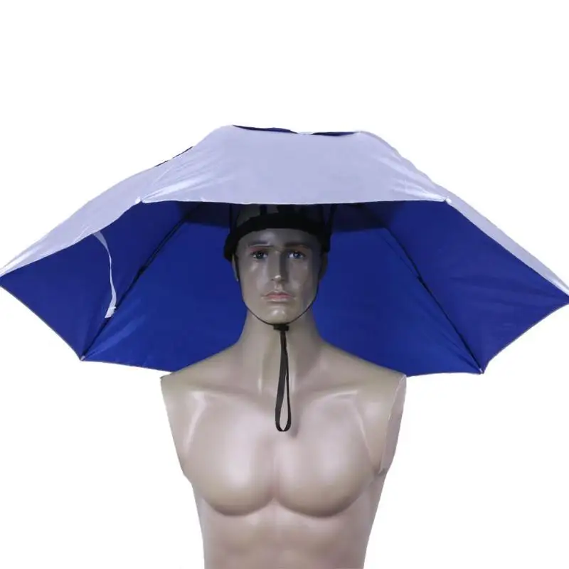 

Fishing Foldable Head Umbrella Hat Anti-Rain Anti-UV Outdoor Fishing Caps Portable Travel Hiking Beach Fishing Umbrella