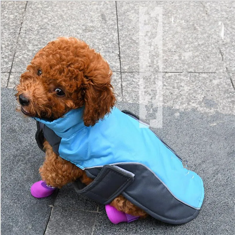 

F84 Dog cloak Jacket Fleece Waterproof Windproof Outdoor Warm Dog Clothes