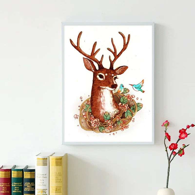 BAIUFOR алмазная вышивка полная выкладка Животных Олень фотографии Стразами Лось