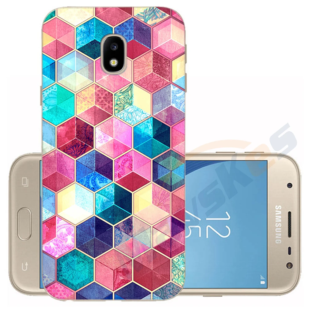 15 Чехол для телефона для samsung Galaxy J5 EU J530 J530F Мягкий Силиконовый ТПУ Защитное приспособление в виде цветка чехол для samsung J3 EU J330 бампер - Цвет: 15