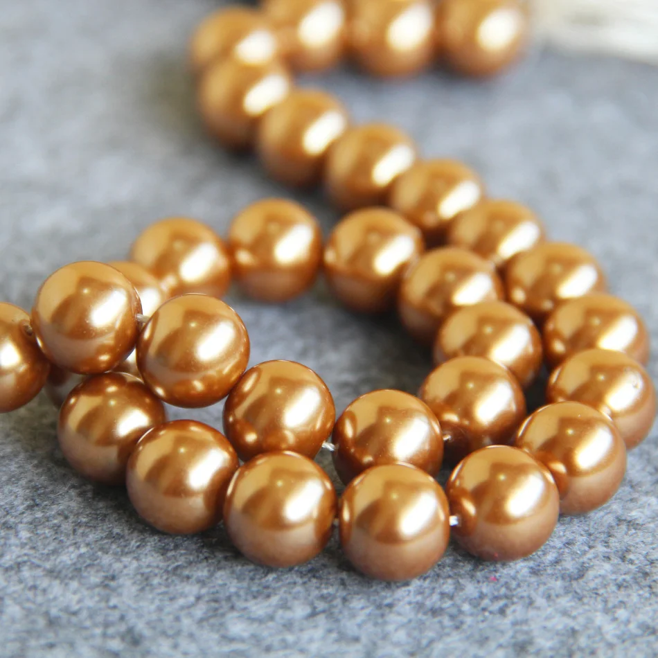 Новинка лидер продаж золотистые бусины в виде ракушек подарок для женщин и