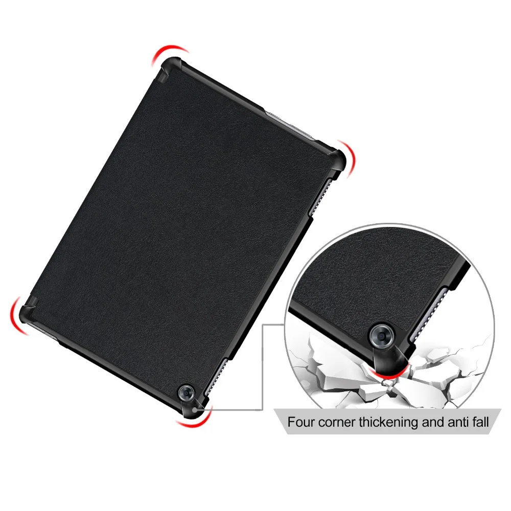 Чехол для huawei MediaPad M5 lite 10 BAH2-W19/L09 10,1 ''чехол huawei M5 Lite 10 режима сна-подставка с откидной крышкой из кожи Funda+ стилус