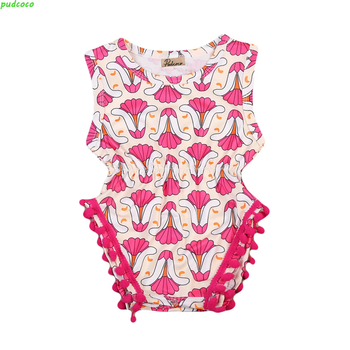 Летнее платье без рукавов для детей ясельного возраста детский Комбинезончик