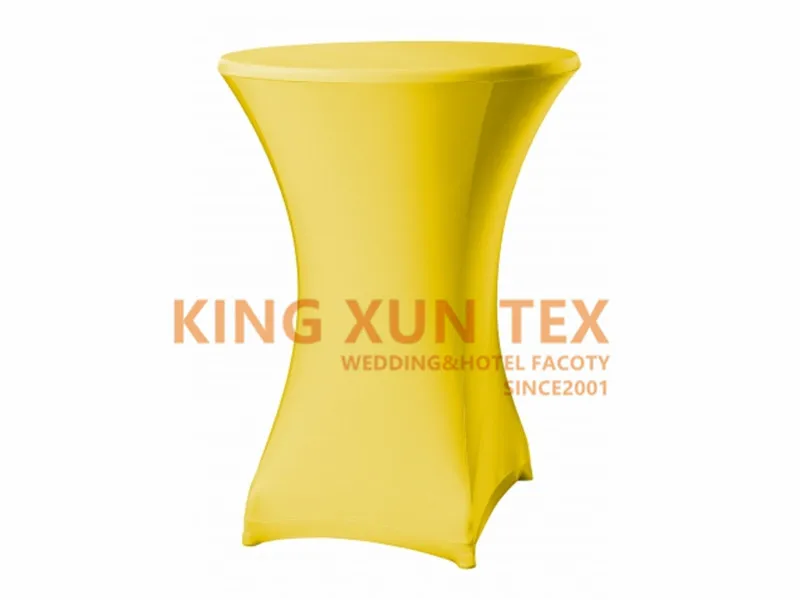 yellow Высокая верхняя крышка для коктейльного стола из спандекса и лайкры, чехлы для свадебного стола, круглые Чехлы для складных столов - Цвет: yellow