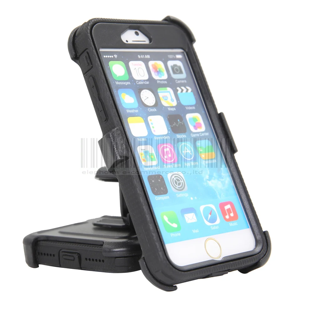 Чехол кобура с зажимом для ремня iPhone 7 Plus Kickstand Heavy Duty Armor Гибридный противоударный