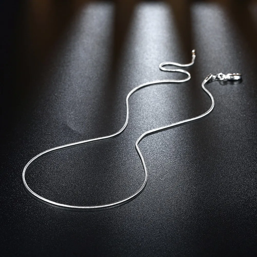 Ожерелье женское с покрытием из настоящего серебра 16-24 дюйма | Украшения и