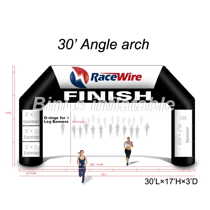 Hot sale inflatable race arch blow up advertising with Finish Start banner | Игрушки и хобби