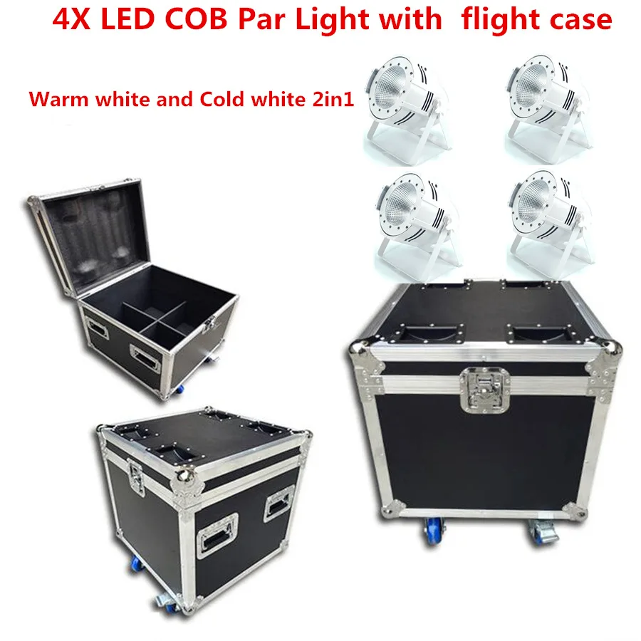 4X200 Вт led par COB f светильник чехол dmx кабель RGBWA UV 4в1/RGB 3в1/теплый белый холодный белый Светодиодный точечный светильник световая установка диджея dmx контроллер - Цвет: Warm Cold white 2in1