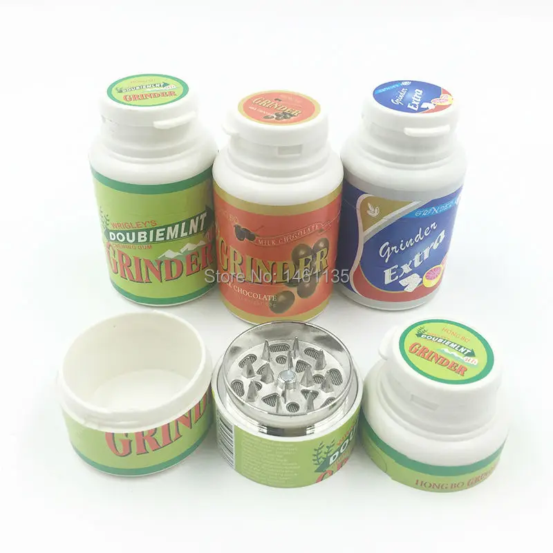 3 цвета зернистость измельчитель трав табак трава специй ручной части для