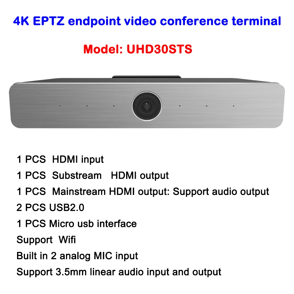 Ultra 4K HD конечный терминал видеоконференции 1080P USB IP Wi Fi камера с входом/выходом