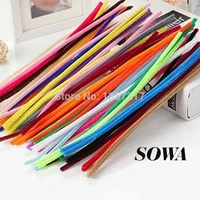 200pcs multicolor mixed plush iron wire flexible flocking craft sticks pipe cleaner creativity developing kids diy toys