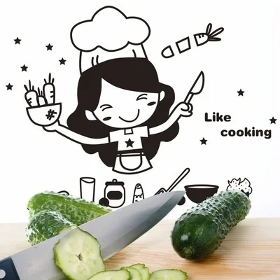 Съемный водонепроницаемый креативный милый шеф повар режет овощи кухня ресторан