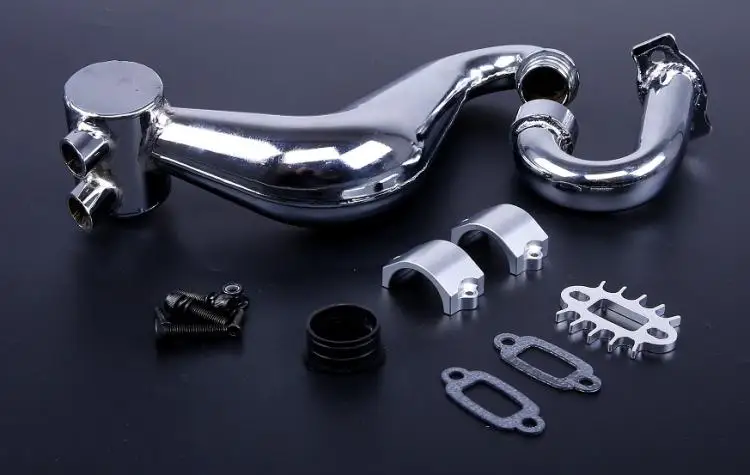 SS глушитель резонансная выхлопная труба стояк силовой проводки для 1:5 бензин RC