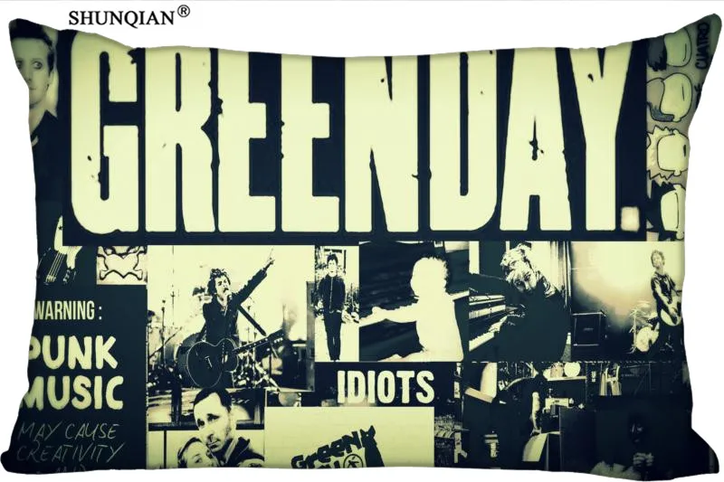 

LUQi Soft Pillow Case Cover 20*30 Inch (Twin sides)Zippered Pillowcase Green Day American Idiot Popular Design