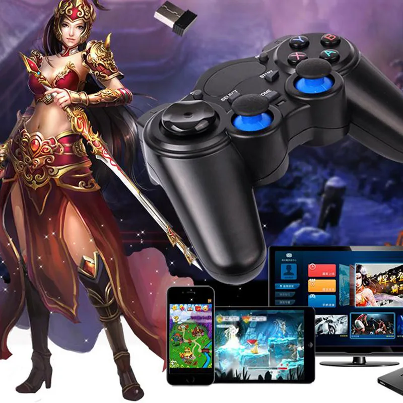 Геймпад беспроводной для ТВ приставки ПК ноутбука Android 2 4G смарт контроллер с Mirco