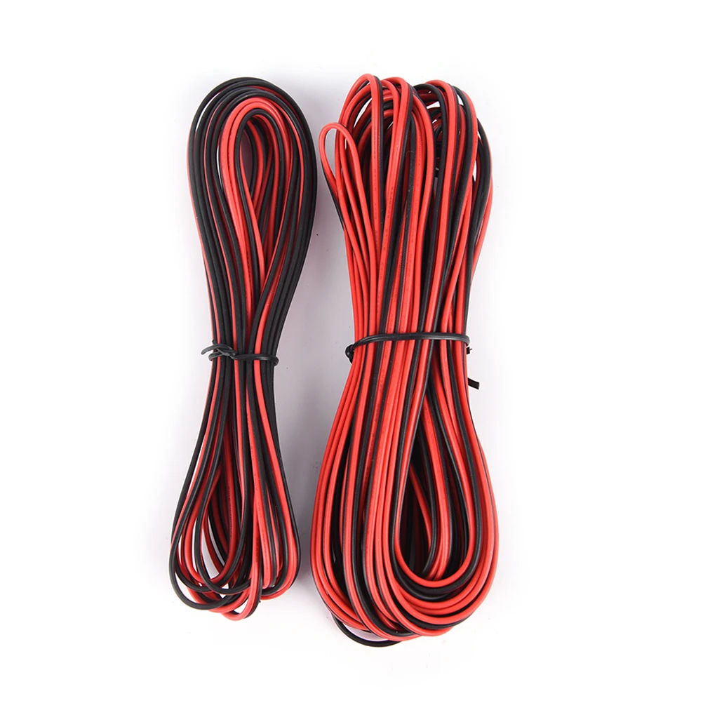5/10 м/лот 22awg 2pin 5050 3528 Rgb Светодиодная лента удлинитель провода красный черный