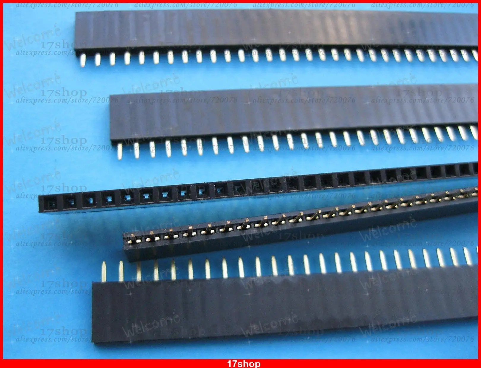 100 pcs Gold Plated 2.54mm 1x40 40pin Pin Header Male Sockets Single Row Strip | Обустройство дома