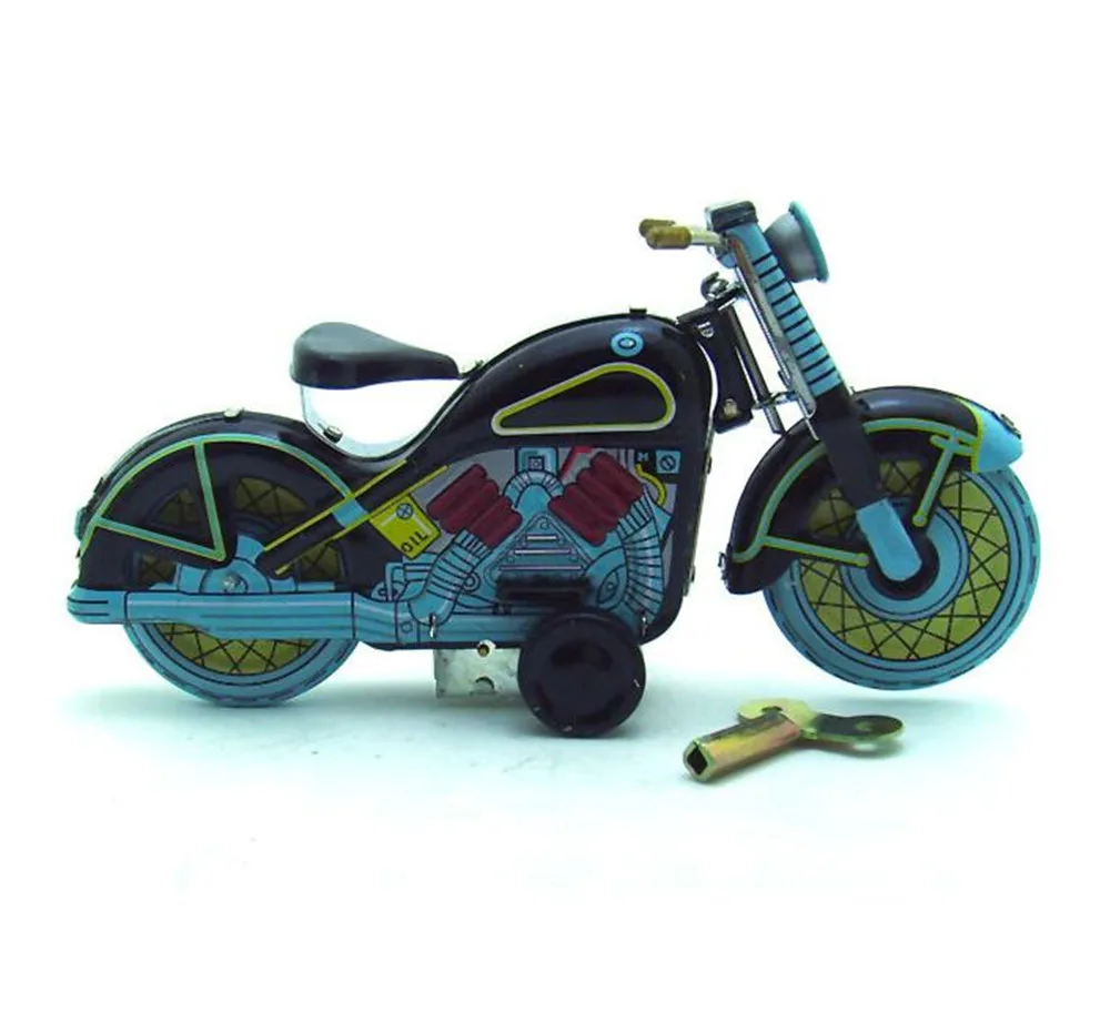 Винтажная Коллекция мотоциклов оловянные игрушки Классические заводные модели