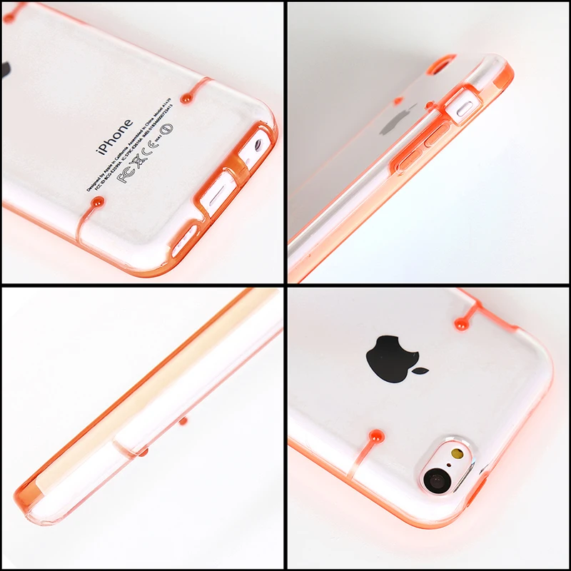 Haissky Роскошные Прозрачный чехол для iPhone 5C Жесткий ПК Защитный Apple телефон