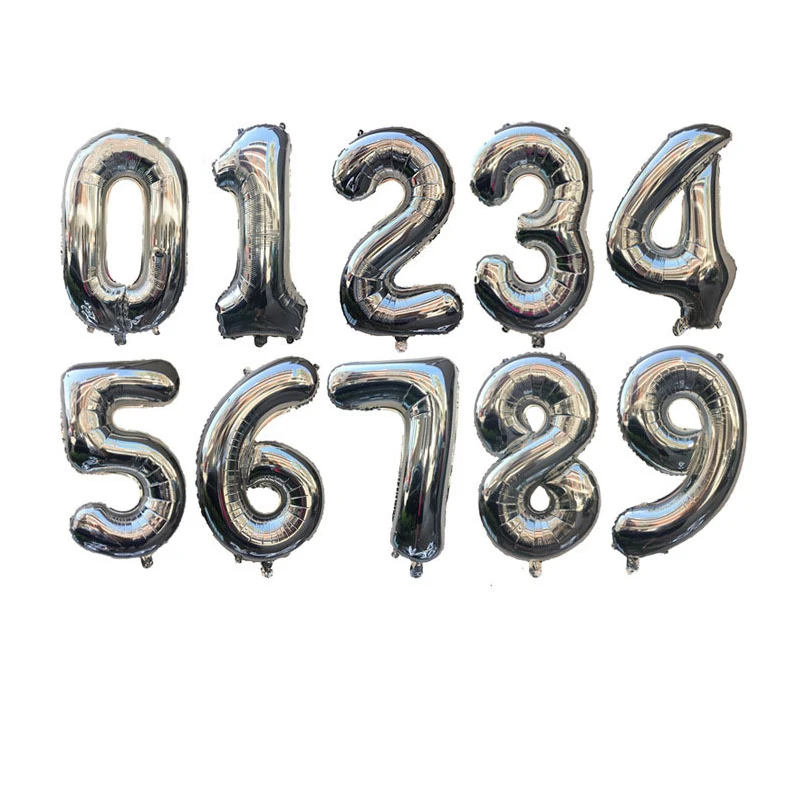 

NICROLANDEE 16 inch Rose Gold Number Inflatable Balloons Happy Birthday Wedding Christmas Decoration Digit Event Party Supplies