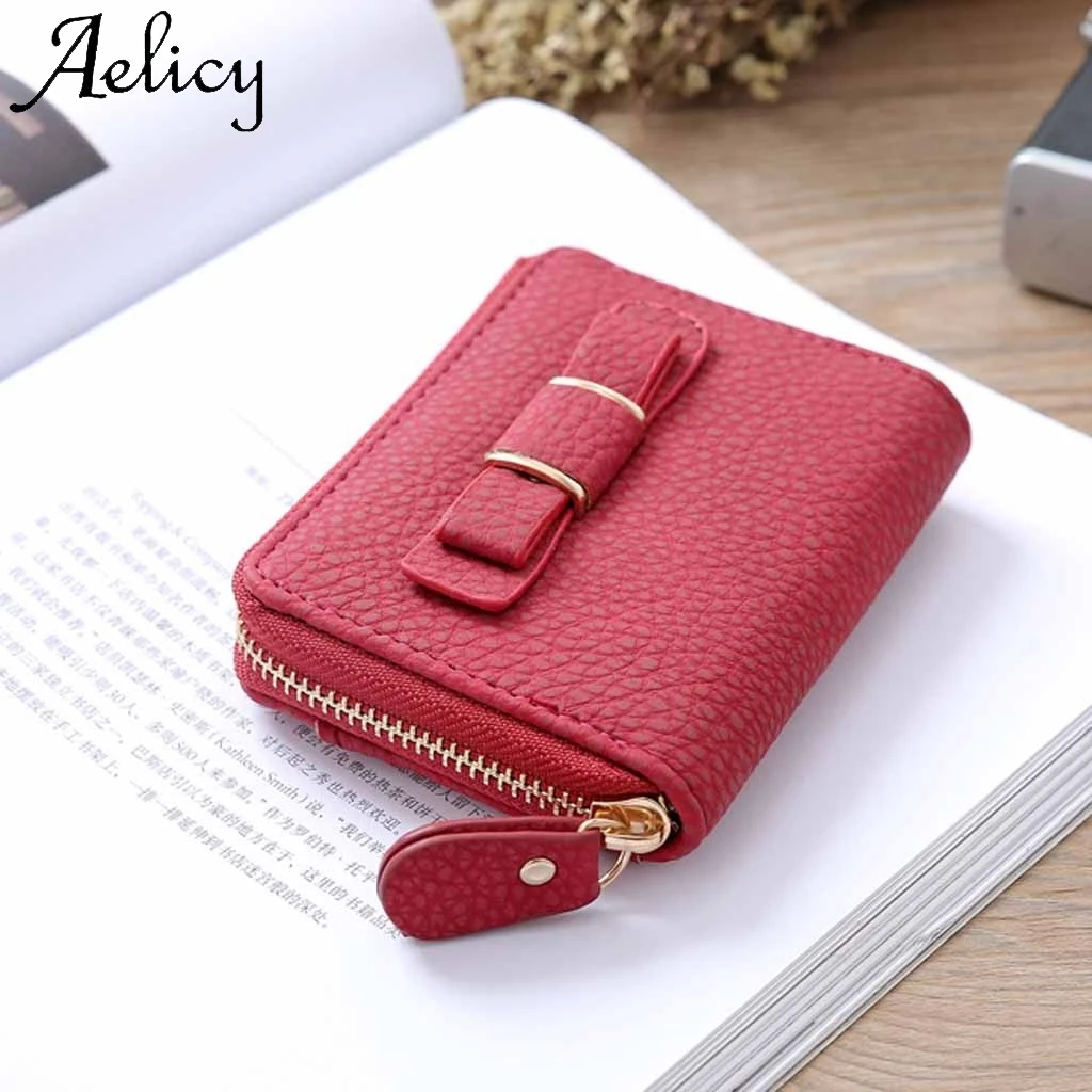 Aelicy модный мини кошелек женский короткий клатч с бантом сумка высокого качества