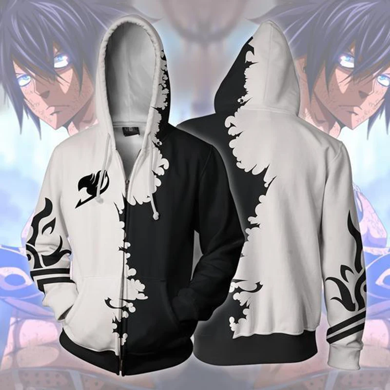 

FAIRY TAIL Etherious Natsu Dragneel 3D Printed Sweatshirt Sweater Cosplay Costumes END fashion Cartoon hooded sweater Jackets