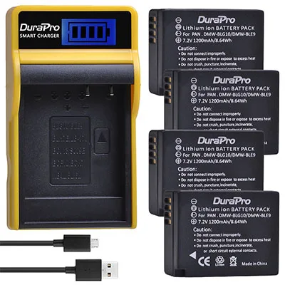4 Battery Set 2 шт. DMW-BLG10 DMW BLE9 батарея для камеры+ ЖК USB зарядное устройство для Panasonic LUMIX GF5 GF6 GX7 Mark II GX80 GX85 DMC-LX100 камера - Цвет: 4 Battery Set