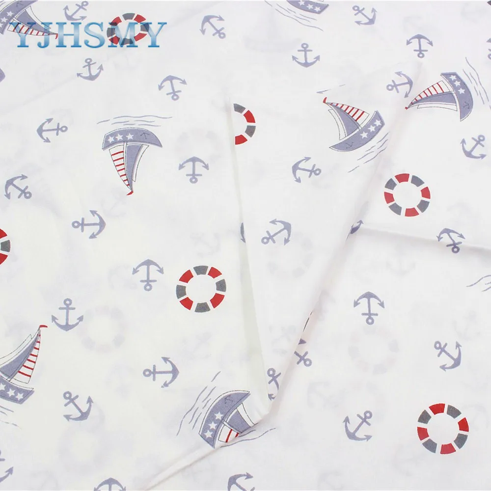 YJHSMY 178218 океанская серия хлопчатобумажной ткани ширина 50x160 см/шт DIY ручной работы