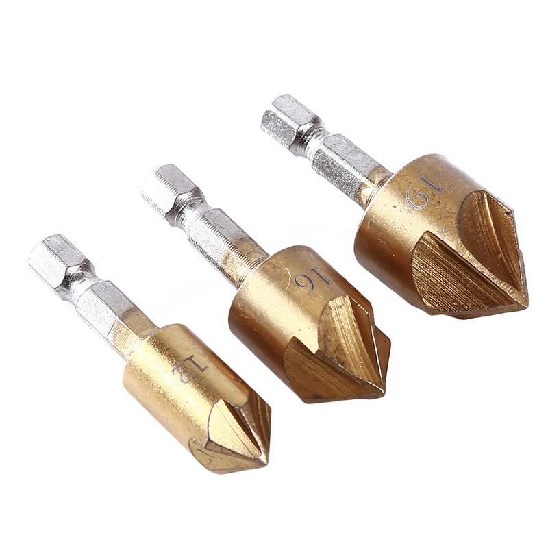 Tools Accessories Multifunctional 3pcs Countersink Drills For Drilling Set Drill Bit Chamfer Metal Cutter Ferramenta |