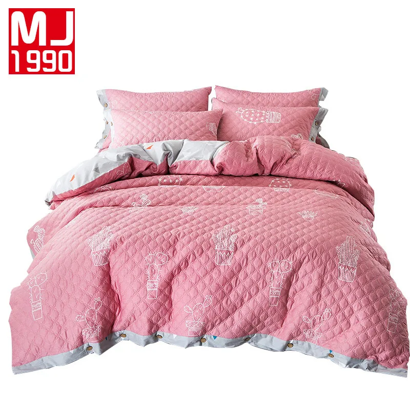 100% хлопковый стеганый комплект постельного белья простое и стильное одеяло