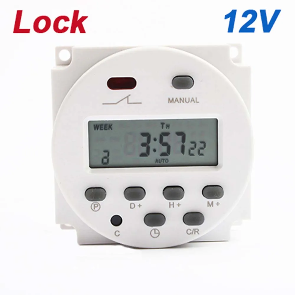 Cn101a-12V 220V 12V 16A недели Управление; Электронный Еженедельник 7 дней программируемый цифровой реле времени таймера Управление - Цвет: Cn101a-12V