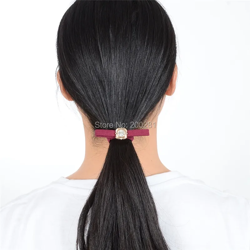 Корейский стиль Женские аксессуары для волос большая Стразы резинка эластичная