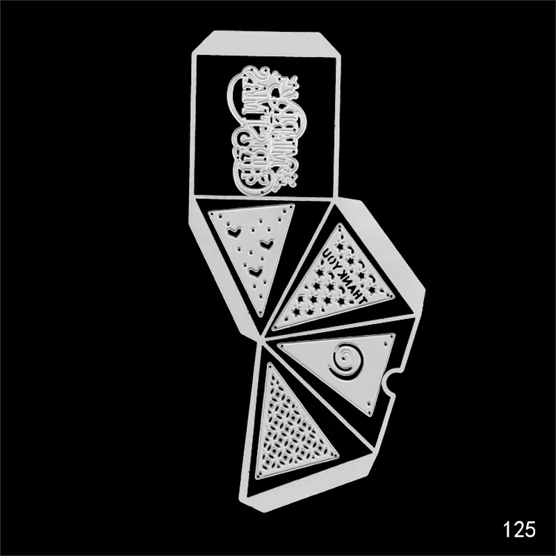 Свадебная коробка для конфет, металлические режущие штампы для скрапбукинга, фотоальбом, украшения, принадлежности, прозрачные штампы, бумажный трафарет, карта - Цвет: Cutting Dies -125
