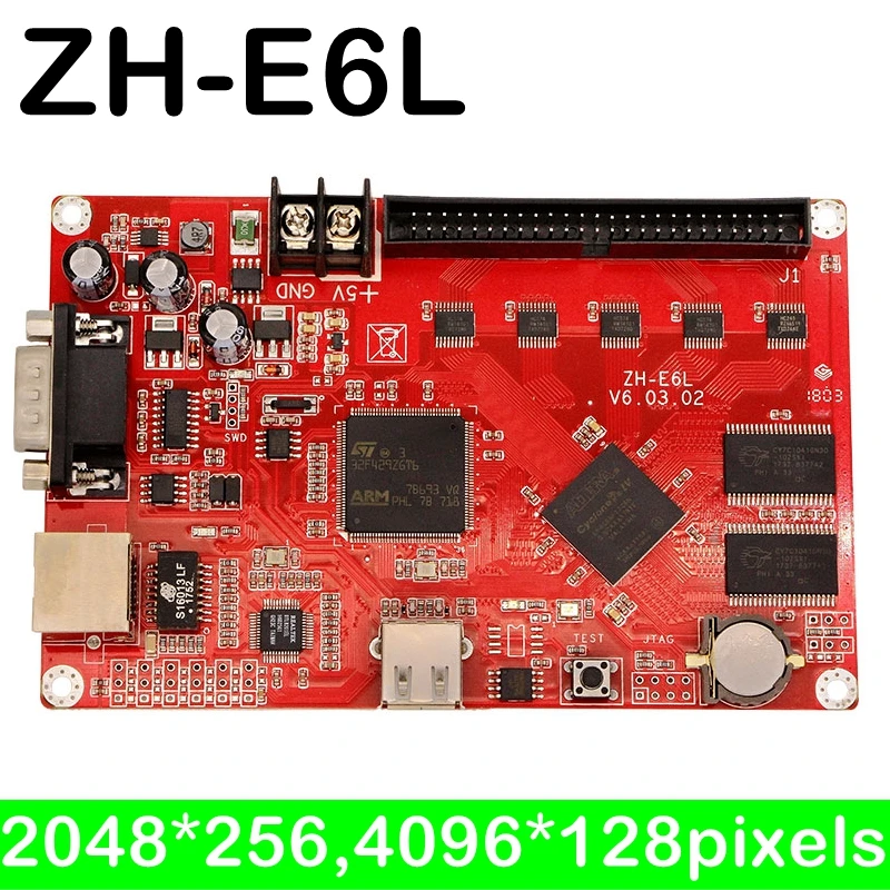 ZH-E6L Network USB port led control card 4096*128 pixels ethernet + U-disk outdoor led sign electronic controller board