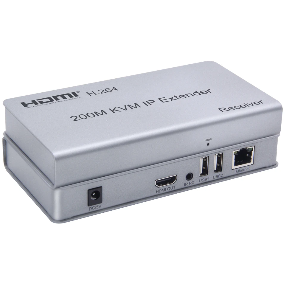 HDMI KVM IP удлинитель 200 м CAT5E/6/7 сигнала Поддержка мыши/клавиатуры ИК пульт