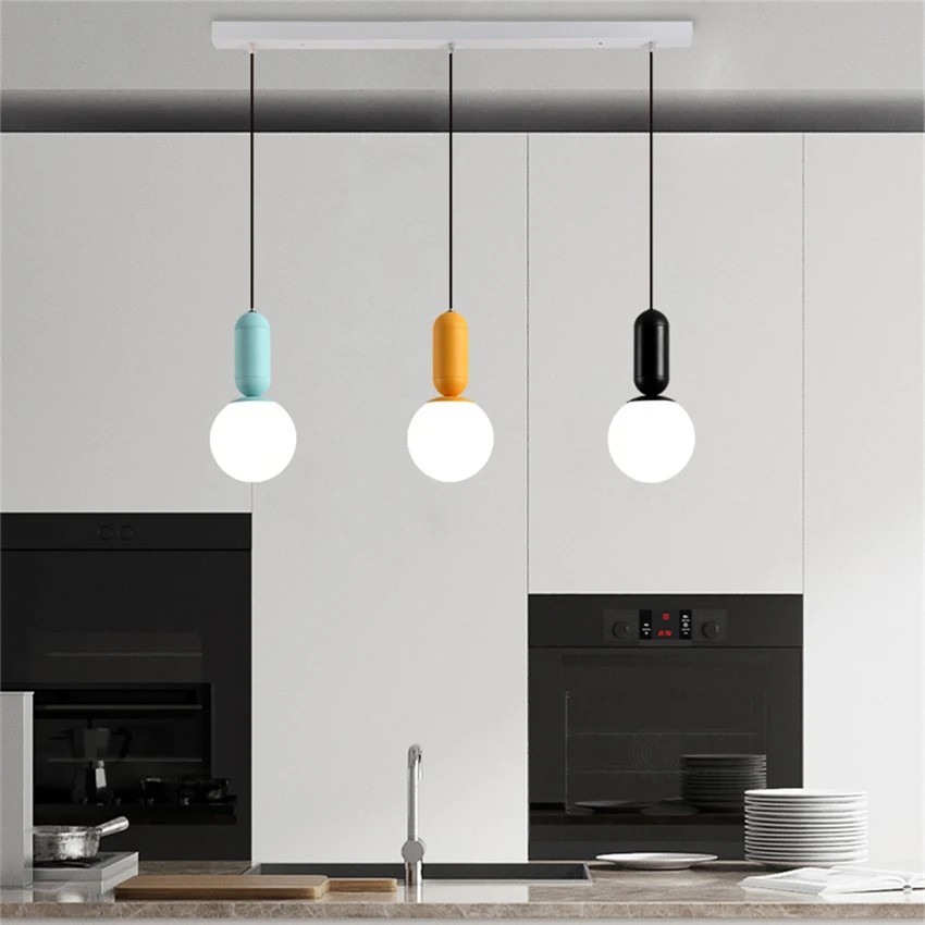 Современные светодиодные люстры цветные макароны для спальни гостиной