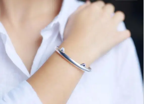 SMJEL новый женский браслет модный открытый Милая кошачья лапа манжеты браслеты