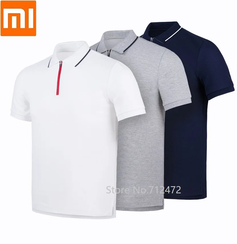Xiaomi youpin Для мужчин Бизнес Повседневное рубашки поло из сетчатой ткани; мягкая; Приятная удобные с короткими рукавами мужской тонкий одежда polo умный дом