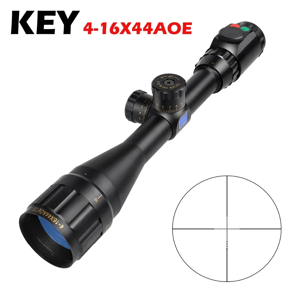 Горячая новинка ключ 4-16x44AOE тактический прицел для AirRifle sniper охотничья Оптика прицел для съемки на открытом воздухе телескоп