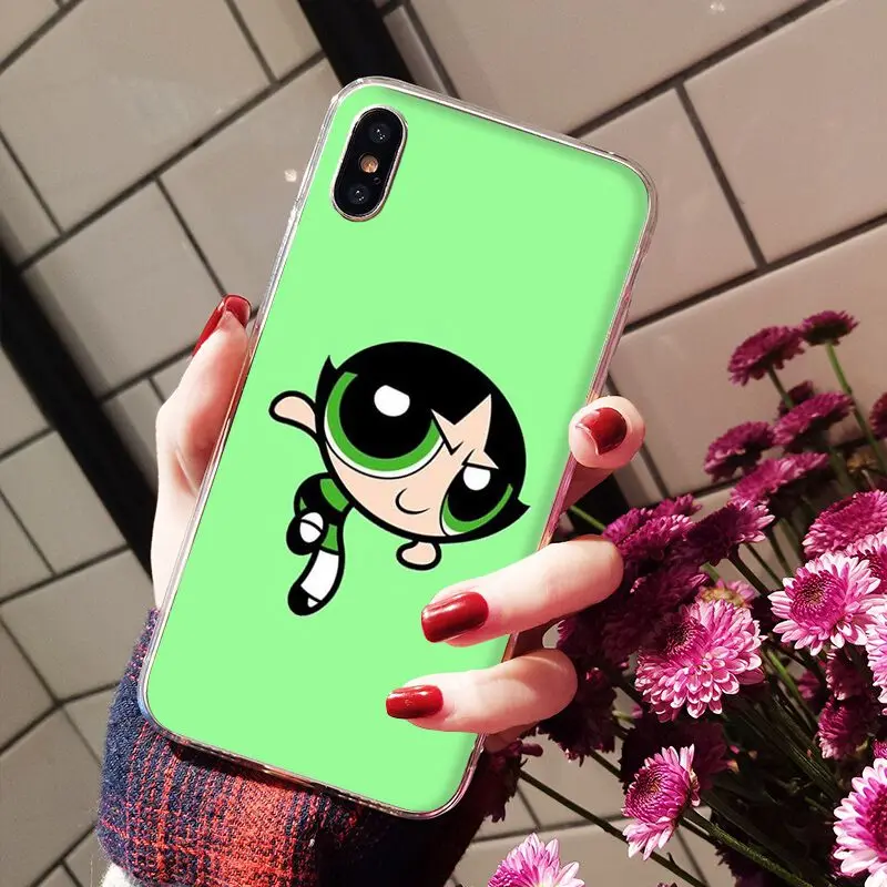 Yinuoda супер милый Powerpuff Girls Мягкий силиконовый чехол для телефона для Apple iPhone 8 7 6 6S Plus X XS MAX 5 5S SE XR мобильных телефонов