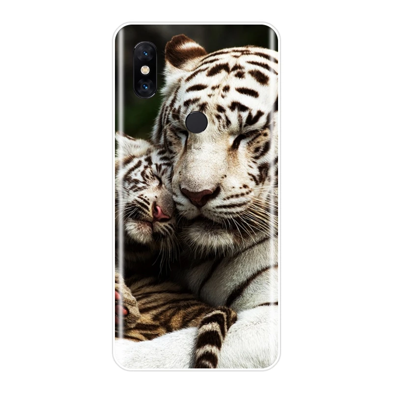Задняя крышка для Xiaomi Mi Mix 1 2 2S 3 тигр леопард пантера животные Силиконовый мягкий
