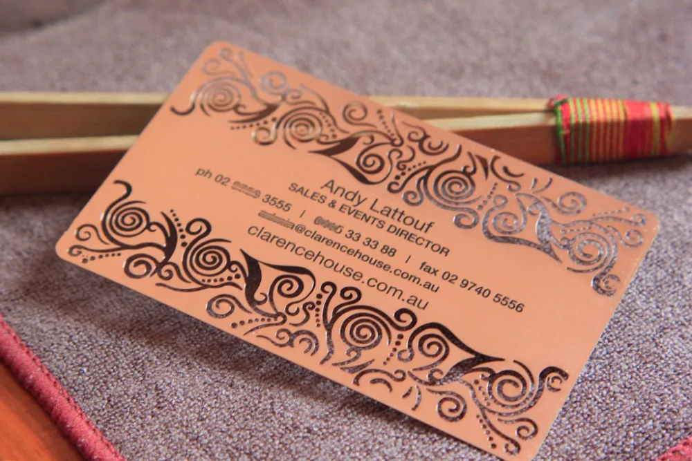 Rose gold Metal Cards VIP stainless steel matte metal business card15 | Канцтовары для офиса и дома