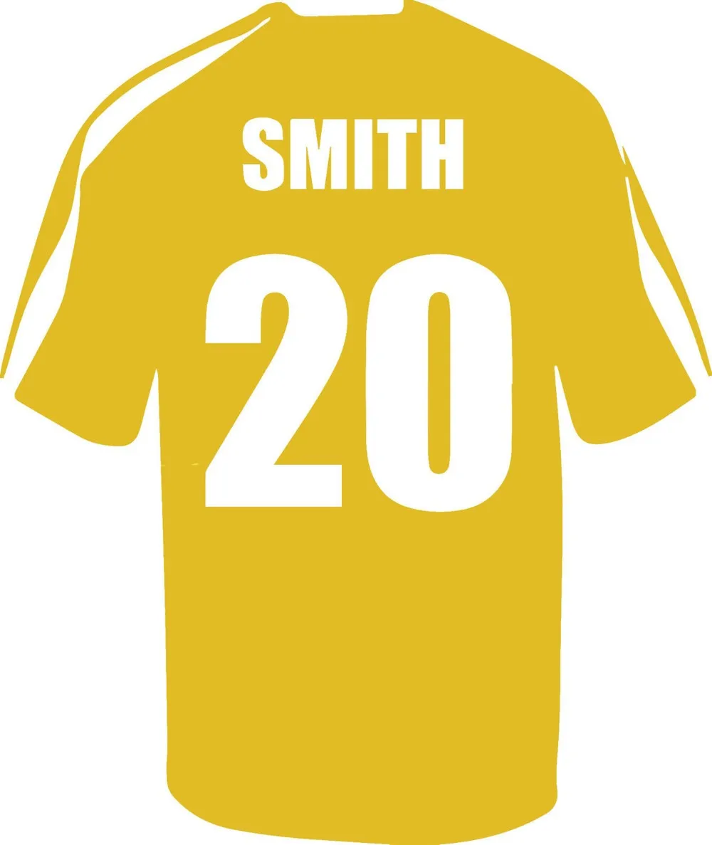 Новинка 2016 года. Виниловые настенные наклейки с персональным именем для футбола.