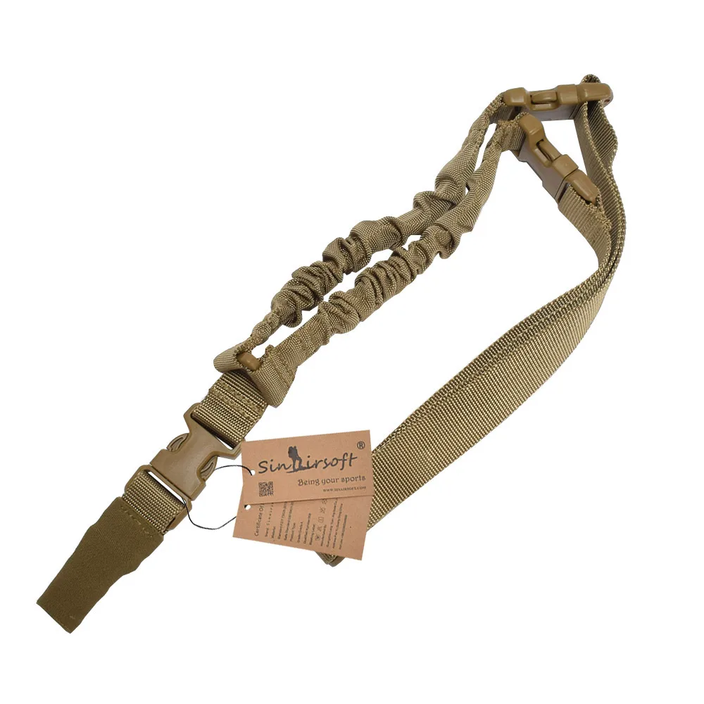 SINAIRSOFT Многофункциональный нейлоновый США Тактический охотничий винтовочный Слинг Регулируемый 1 одноточечный банджи пистолет слинг ремень система