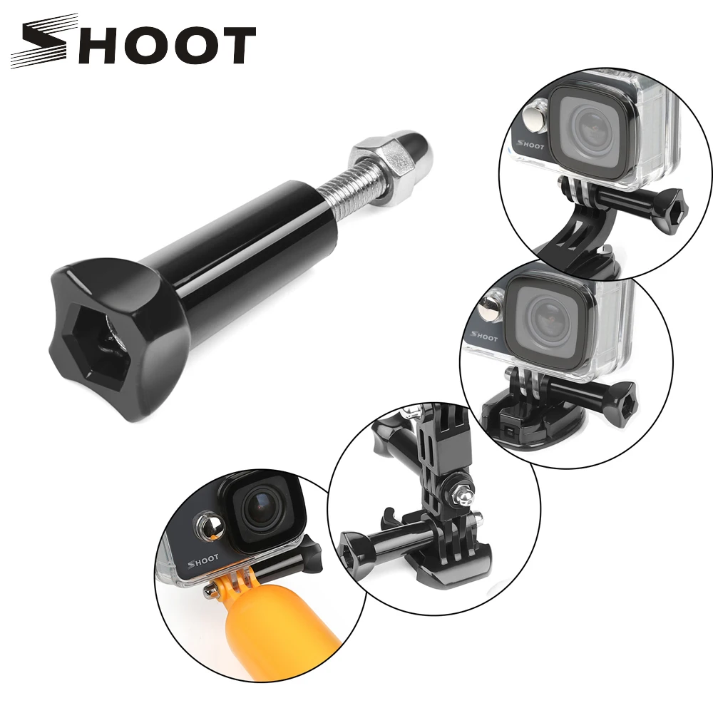 Закручивающийся винт SHOOT для GoPro Hero 5 6 7 Black 4 Xiaomi Yi 4k Sjcam Sj4000 Eken H9r Go Pro 5|screw for gopro|for