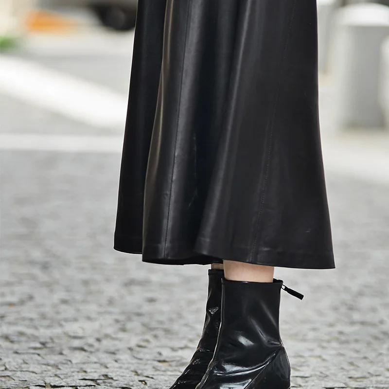 Кожаные штаны женские модные из натуральной овечьей кожи мягкие кожаные