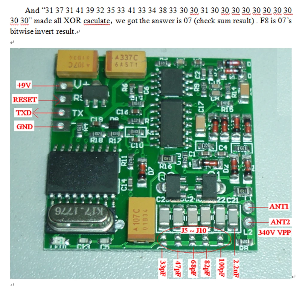 Модуль считывания ярлыков животных 125 134 2 кГц выход TTL AGV RFID FX B ISO11784 дальнее