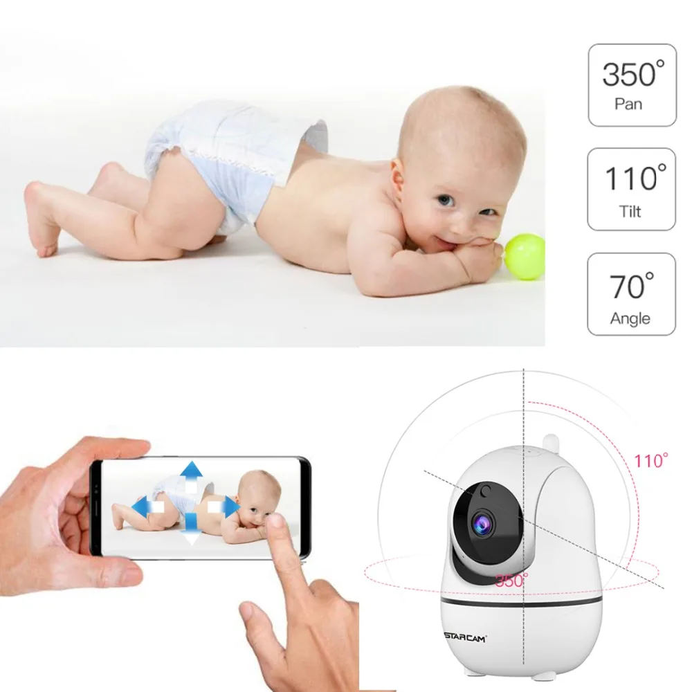 Vstarcam G45 720 P/1080 P видеоняня wifi 2-сторонняя аудио умная камера с детектором движения