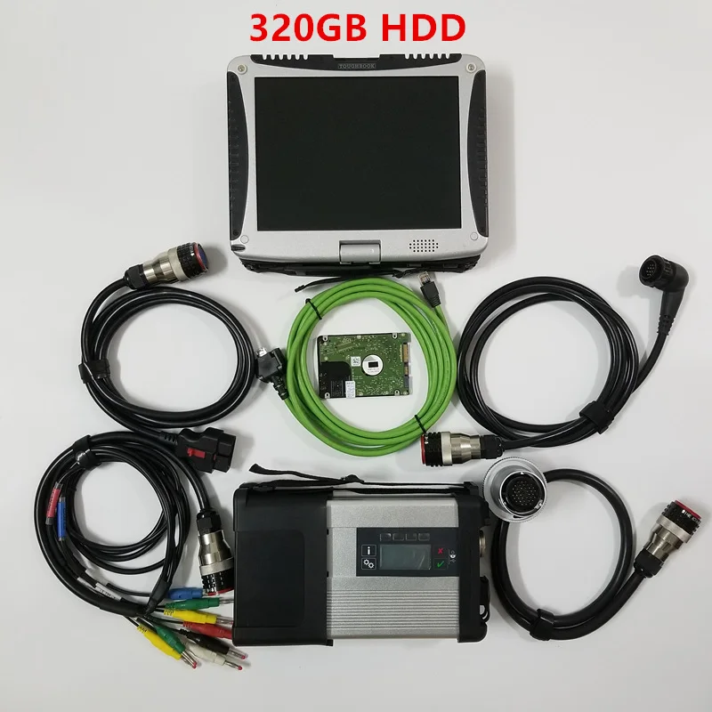 cf19 and c5 with hdd MB Star C5 SD Подключение C5 с новейшим программным обеспечением,12 hdd или ssd диагностический инструмент с toughbook CF19 4g ноутбук для автомобилей mb - Цвет: cf19 and c5 with hdd