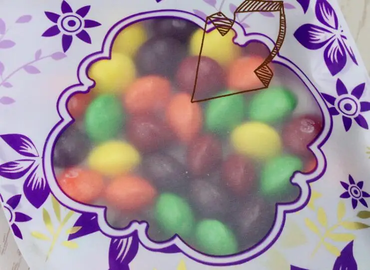 AAA Great 100 шт./лот Упаковочные пакеты для еды кофе чая пластиковые цветы окно